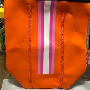 Orange and Pink Beach/Travel Tote Bag